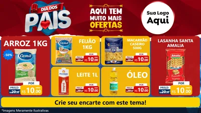 Modelo de TV para TV Horizontal com o tema Dia dos Pais para Supermercado