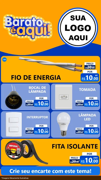 Modelo de TV para TV Vertical com o tema Barato é aqui para Materiais Elétricos