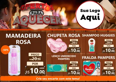 Modelo de Encarte para Encarte A4 Horizontal com o tema Ofertas Para Aquecer para Bebês