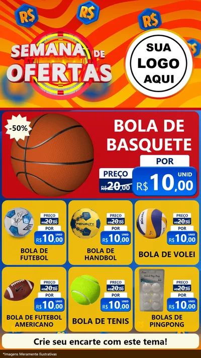 Modelo de Rede Social para Stories com o tema Semana de Ofertas para Artigos Esportivos