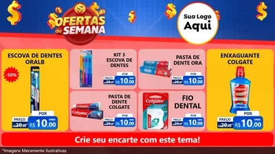 Modelo de TV para TV Horizontal com o tema Ofertas Da Semana para Higiene Pessoal