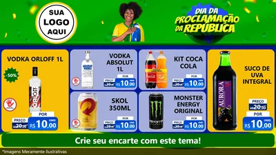 Modelo de TV para TV Horizontal com o tema Dia Da Proclamação Da República para Distribuidora de bebidas