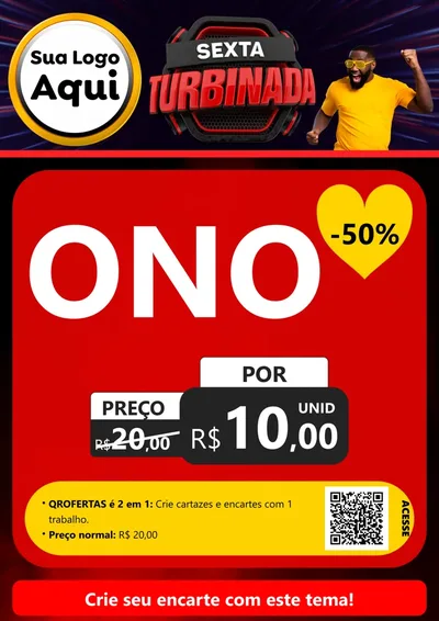 Modelo de Cartaz para Cartaz A4 Vertical com o tema Sexta Turbinada para Óticas