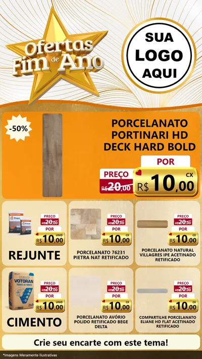 Modelo de Rede Social para Stories com o tema Ofertas Fim de Ano para Pisos e revestimentos