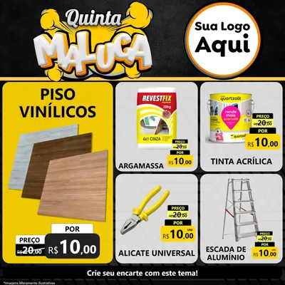 Modelo de Rede Social para Feed Facebook com o tema Quinta Maluca para Material para Construção