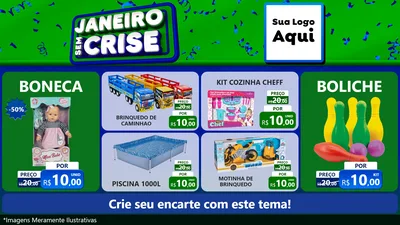 Modelo de TV para TV Horizontal com o tema Janeiro Sem Crise para Brinquedos