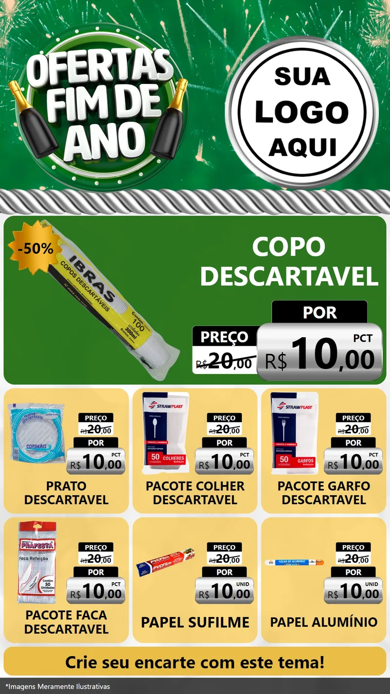 Modelo de Rede Social para Stories com o tema Ofertas Fim de Ano para Embalagens
