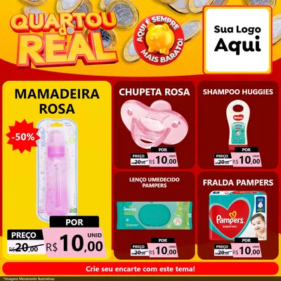 Modelo de Rede Social para Feed Facebook com o tema Quartou do Real para Bebês