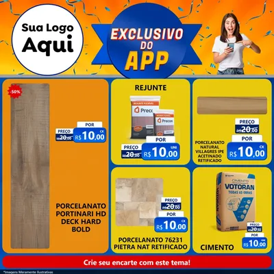 Modelo de Rede Social para Feed Facebook com o tema Exclusivo do Aplicativo para Pisos e revestimentos