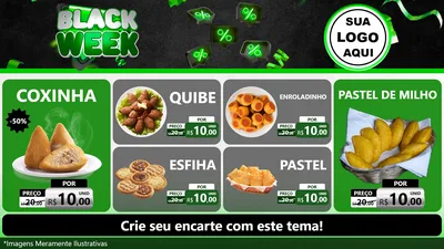 Modelo de TV para TV Horizontal com o tema Black Week para Salgadaria