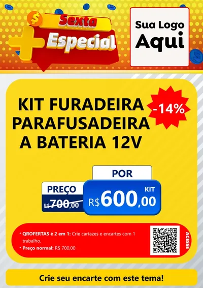 Modelo de Cartaz para Cartaz A4 Vertical com o tema Sexta Mais Especial para Maquinas e Ferramentas