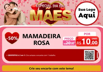 Modelo de Cartaz para Cartaz A4 Horizontal com o tema Especial Dia Das Mães para Bebês