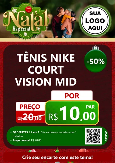 Modelo de Cartaz para Cartaz A4 Vertical com o tema Natal Especial para Calçados