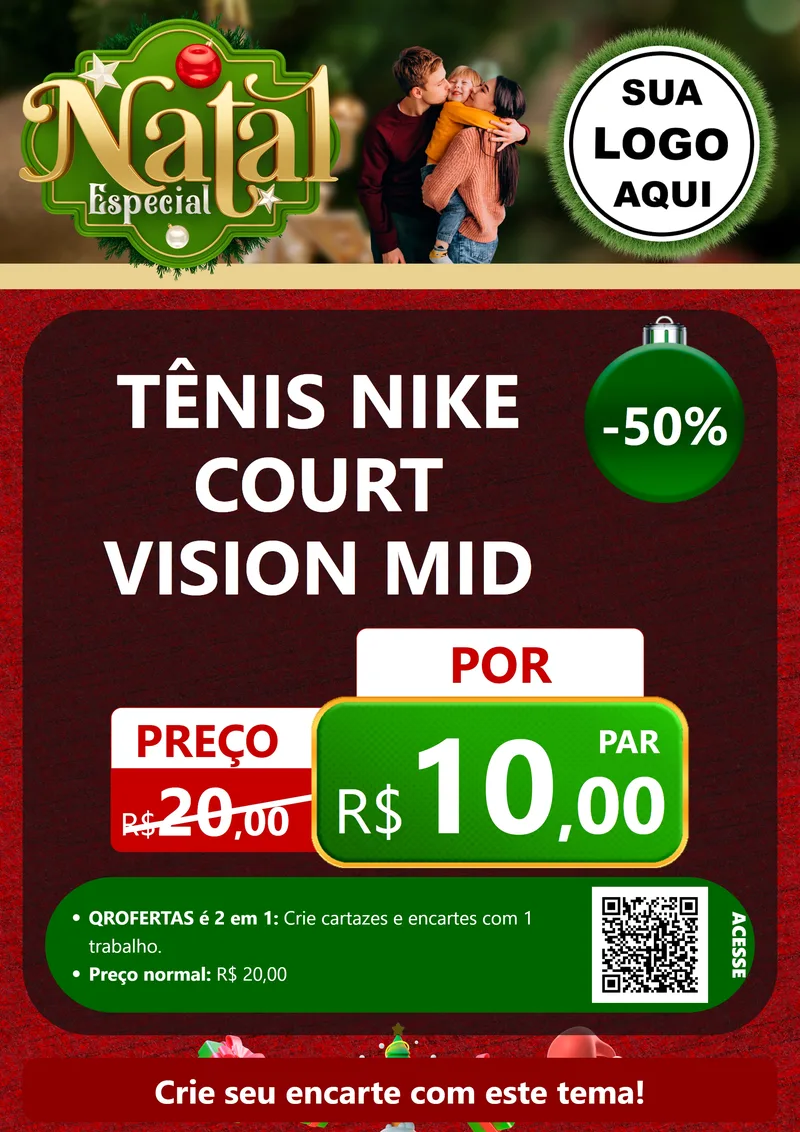 Modelo de Cartaz para Cartaz A4 Vertical com o tema Natal Especial para Calçados