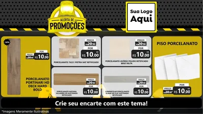 Modelo de TV para TV Horizontal com o tema Alerta de Promoções para Pisos e revestimentos