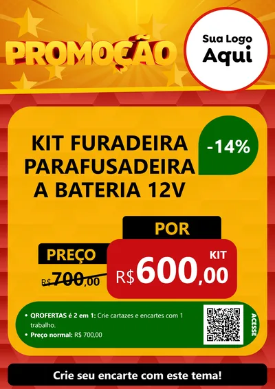 Modelo de Cartaz para Cartaz A4 Vertical com o tema Promoção para Maquinas e Ferramentas