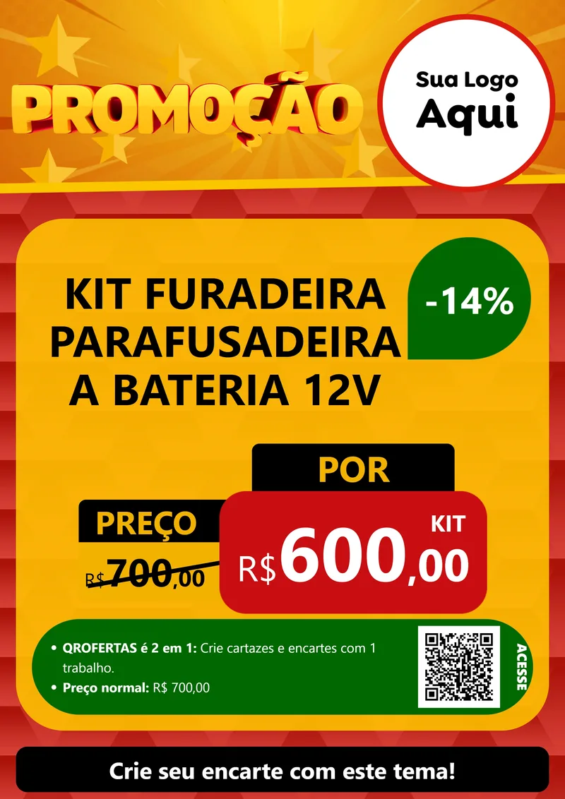 Modelo de Cartaz para Cartaz A4 Vertical com o tema Promoção para Maquinas e Ferramentas