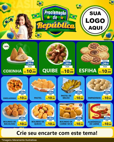 Modelo de Rede Social para Feed Instagram com o tema Proclamação da República para Salgadaria