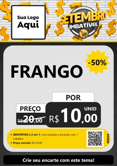 Modelo de Cartaz para Cartaz A4 Vertical com o tema Setembro Imbatível para Assados