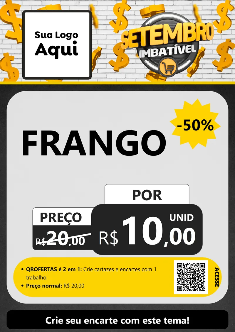 Modelo de Cartaz para Cartaz A4 Vertical com o tema Setembro Imbatível para Assados