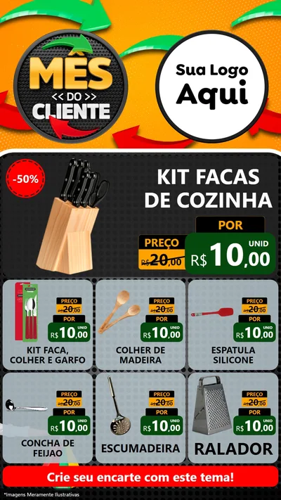 Modelo de Rede Social para Stories com o tema Mês do Cliente para Utilidades Domésticas