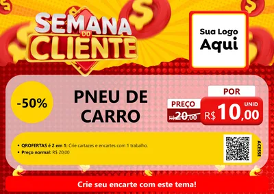 Modelo de Cartaz para Cartaz A4 Horizontal com o tema Semana do Cliente para Auto peças