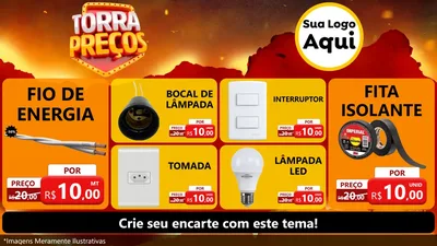 Modelo de TV para TV Horizontal com o tema Torra Preços para Materiais Elétricos