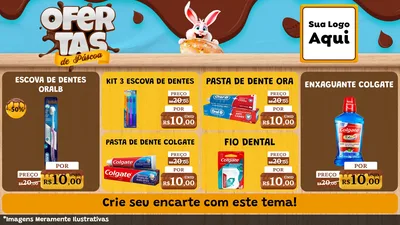 Modelo de TV para TV Horizontal com o tema Ofertas de Páscoa para Higiene Pessoal