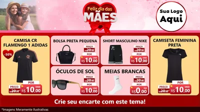 Modelo de TV para TV Horizontal com o tema Feliz Dia Das Mães para Roupas e acessórios