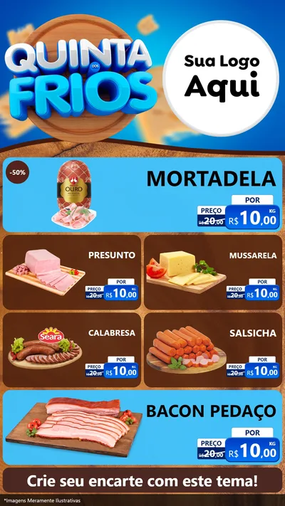Modelo de TV para TV Vertical com o tema Quinta dos Frios para Frios e Laticínios
