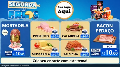 Modelo de TV para TV Horizontal com o tema Segunda dos Frios para Frios e Laticínios