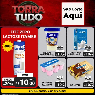 Modelo de Rede Social para Feed Facebook com o tema Torra Tudo para Frios e Laticínios