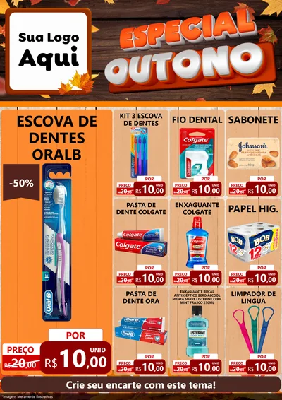 Modelo de Encarte para Encarte A4 Vertical com o tema Especial Outono para Higiene Pessoal
