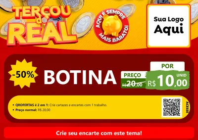 Modelo de Cartaz para Cartaz A4 Horizontal com o tema Terçou do Real para Agropecuária