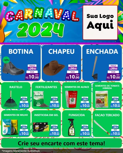 Modelo de Rede Social para Feed Instagram com o tema Carnaval 2027 para Agropecuária