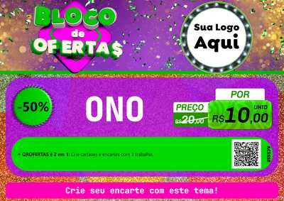 Modelo de Cartaz para Cartaz A4 Horizontal com o tema Bloco de Ofertas para Óticas