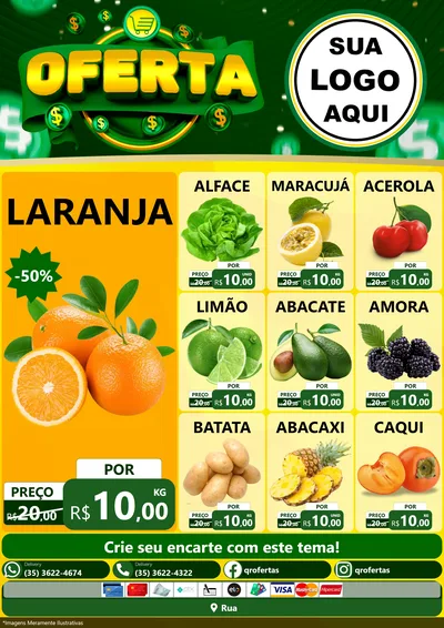 Modelo de Encarte para Encarte A4 Vertical com o tema Oferta para Hortifrúti