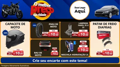 Modelo de TV para TV Horizontal com o tema O Melhor Preço da Cidade - Auto e Motopeças para Moto peças