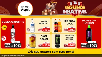 Modelo de TV para TV Horizontal com o tema Segunda Imbatível para Distribuidora de bebidas