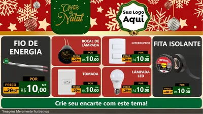 Modelo de TV para TV Horizontal com o tema Natal de Ofertas para Materiais Elétricos