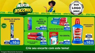 Modelo de TV para TV Horizontal com o tema Alerta de Desconto para Higiene Pessoal
