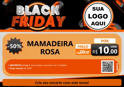 Modelo de Cartaz para Cartaz A4 Horizontal com o tema Black Friday para Bebês