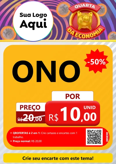 Modelo de Cartaz para Cartaz A4 Vertical com o tema Quarta da Economia para Óticas