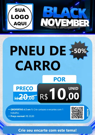 Modelo de Cartaz para Cartaz A4 Vertical com o tema Black November para Auto peças