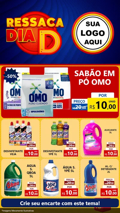 Modelo de Rede Social para Stories com o tema Ressaca Dia D para Produtos de Limpeza
