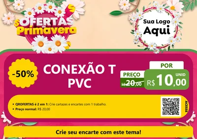 Modelo de Cartaz para Cartaz A4 Horizontal com o tema Ofertas de Primavera para Tubos e conexões