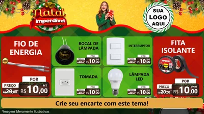 Modelo de TV para TV Horizontal com o tema Natal Imperdível para Materiais Elétricos