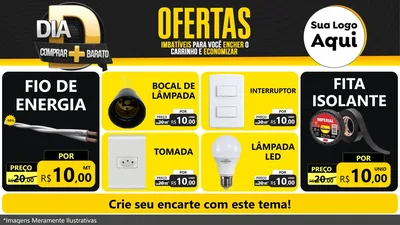 Modelo de TV para TV Horizontal com o tema Dia D Mais Economia para Materiais Elétricos
