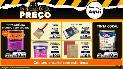 Modelo de TV para TV Horizontal com o tema Esmaga Preço para Tintas e Ferramentas