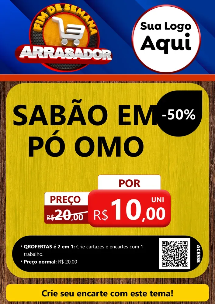 Modelo de Cartaz para Cartaz A4 Vertical com o tema Fim De Semana Arrasador para Produtos de Limpeza